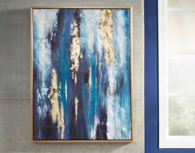 Signature Design by Ashley® Dinorah Teal Blue Wall Art-1
