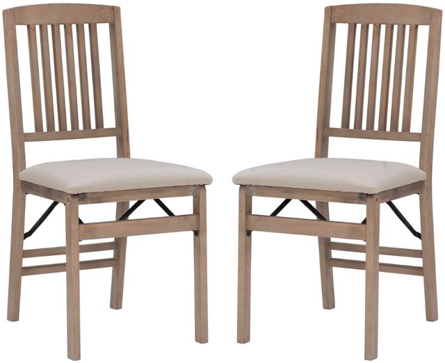 Linon Triena 2-Piece Gray Wash Folding Chair Set-0