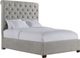 Elements International Waldorf Gray Queen Upholstered Bed-0