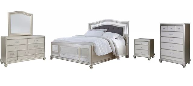 Signature Design by Ashley® Coralayne 5-Piece Gray Queen Panel Bed Set-0
