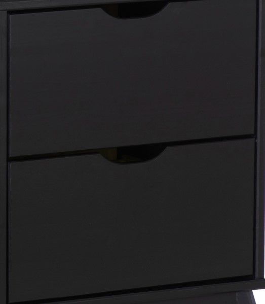 Powell® Portix Black 2-Drawer Nightstand-2