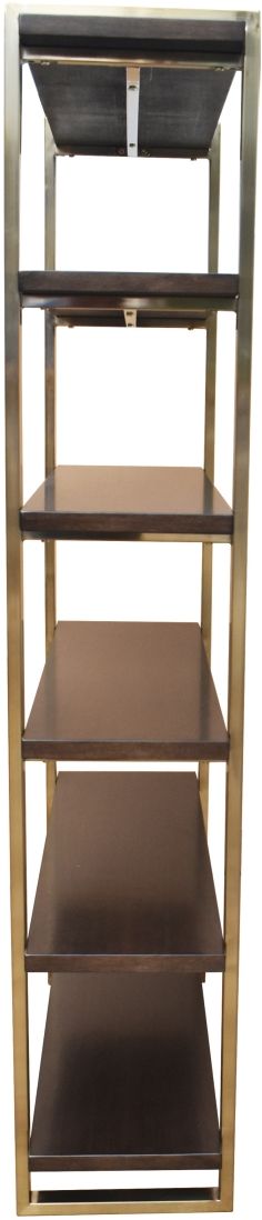 Coaster® Seymour Walnut And Rose Brass Bookcase-2