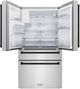 ZLINE Autograph Edition 36" 21.6 Cu. Ft. Fingerprint Resistant Stainless Steel Counter Depth French Door Refrigerator with Water/Ice Dispenser and Matte Black Traditional Handles-2