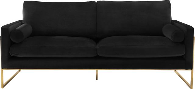 Meridian Furniture Mila Black Velvet Sofa-1