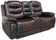 New Classic® Home Furnishings Nikko Brown Dual Power Reclining Console Loveseat-0