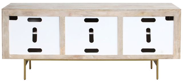 Parker House® Crossings White Wash Natural Console-2