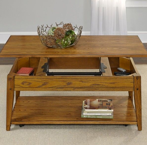 Liberty Furniture Lake House Oak Lift Top Cocktail Table-1