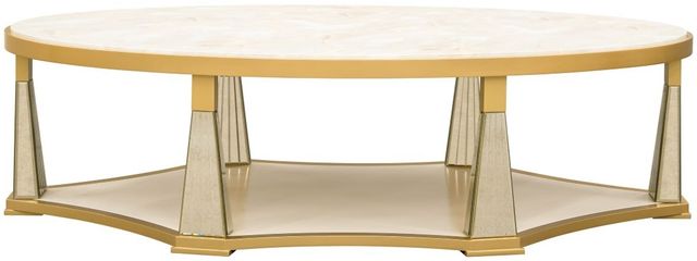 Michael Amini® Scotts Square Light Champagne Cocktail Table-1