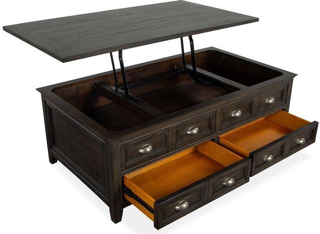 Magnussen Home® Westley Falls Graphite Lift Top Storage Cocktail Table with Casters-3