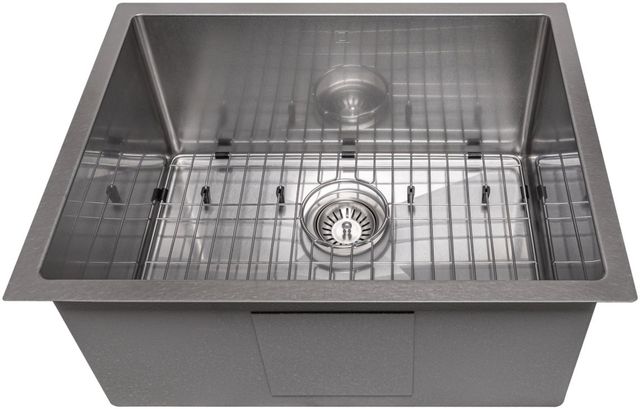 ZLINE Meribel 23" Satin Stainless Steel Undermount Single Bowl Kitchen Sink with Bottom Grid-1
