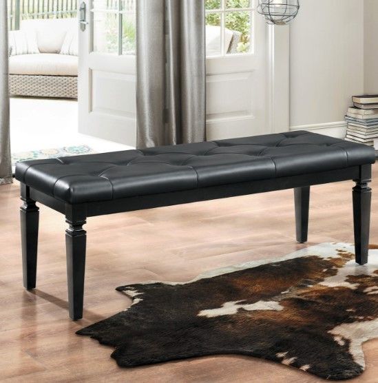 Homelegance® Allura Black Bed Bench-1