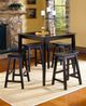 Homelegance® Saddleback Black Dining Stool-1