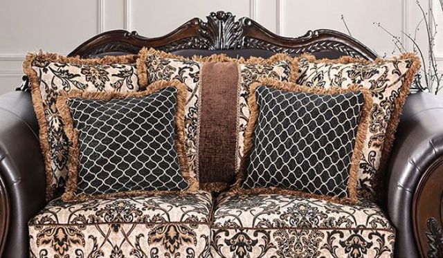 Furniture of America® Jamael 2-Piece Brown/Espresso Sofa and Loveseat-2