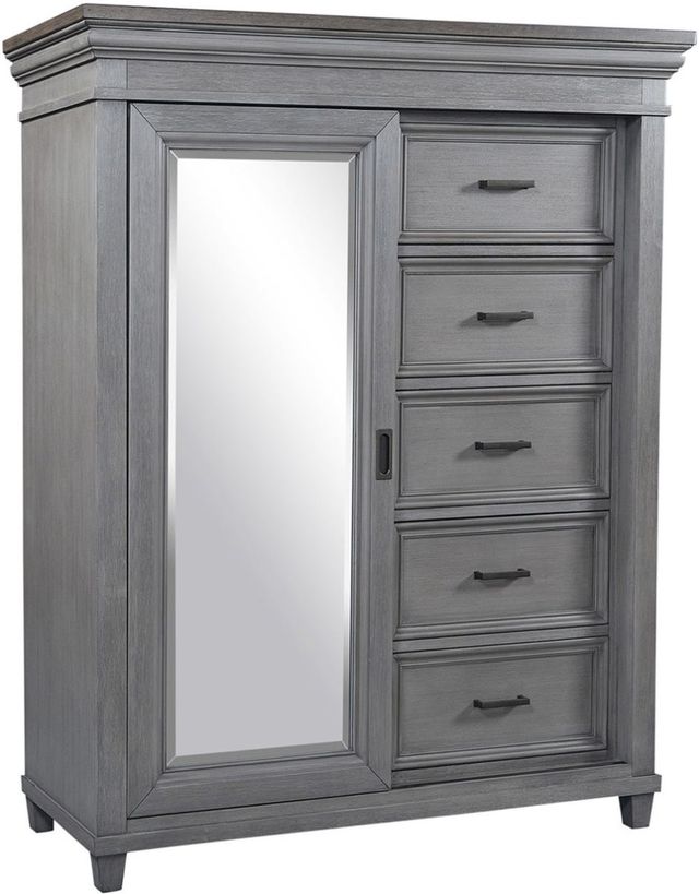 aspenhome® Caraway Aged Slate Sliding Door Chest-0