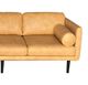 A & B Home Tan Brown Sofa with Square Arms and Two Bolster Pillows-1