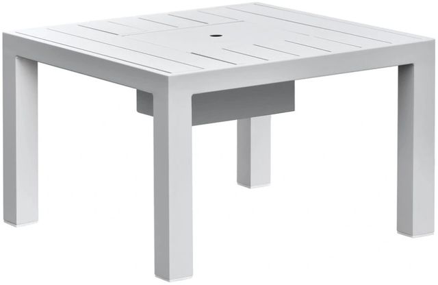 Intercon Nash Buff Aluminum Outdoor Coffee Table with Ice Bucket-0