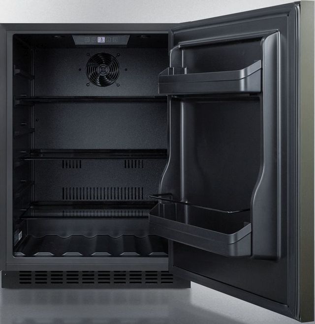 Summit® 4.8 Cu. Ft Black Stainless Steel Under the Counter Refrigerator-2