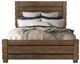 International Furniture Direct Merida Brown Queen Panel Bed-0