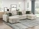 Homelegance® Isla 3-Piece Sage Sand Reversible Chaise Sectional with Pull-out Bed-1