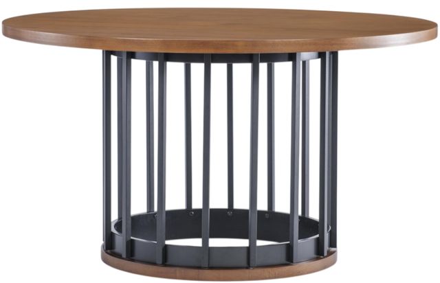 Legacy Classic Midland Warm Amber Round Dining Table with Black Base-0
