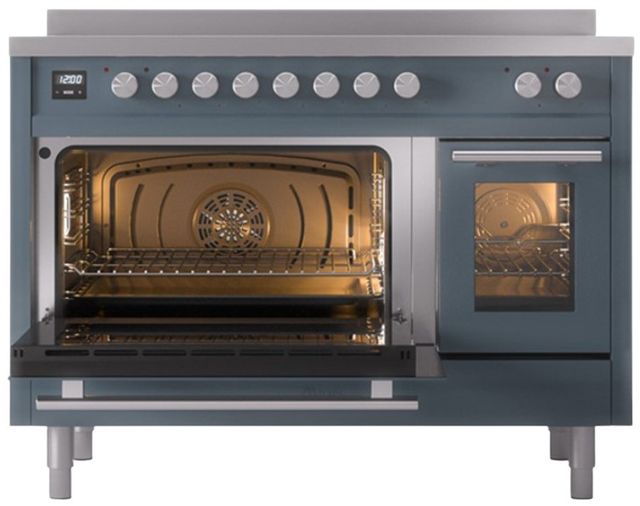 Ilve® Professional Plus II 48" Blue Gray Pro Style Induction Range-3