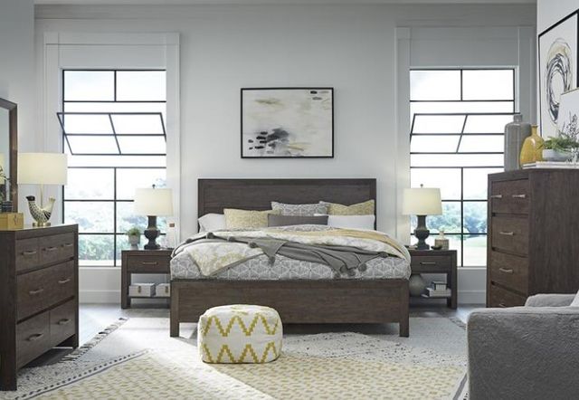 Magnussen Home® Llewellyn Columbian Walnut King Panel Bed-1