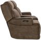 Hooker® Furniture MS Wheeler Seville Timber Leather Power Reclining Zero Gravity Console Loveseat with Power Headrest-3