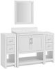 Linon Barkley White 31" Vanity Mirror and 2 Floor Cabinet Set-0