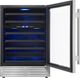 FORNO® Bacchino Series Alta Qualita 24" 4.8 Cu. Ft. Fingerprint Resistant Stainless Steel Wine Cooler -3