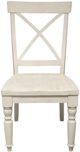 Riverside Furniture Aberdeen Weathered Worn White X-Back Dining Side Chair-2