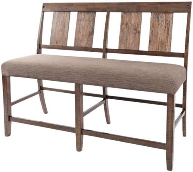 Jofran Inc. Mission Viejo Warm Brown Counter Bench-3