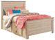 Signature Design by Ashley® Willowton 4-Piece Whitewash Full Storage Panel Bed Set-1