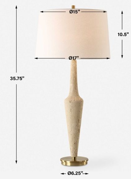 Uttermost® Juliet Travertine Table Lamp-2