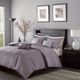 Olliix by Madison Park Biloxi 6 Piece Purple King/California King Duvet Cover Set-0