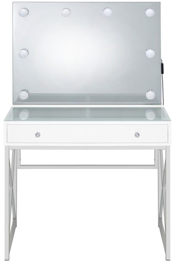 Coaster® Eliza 3-Piece Chrome/White Vanity Set-1