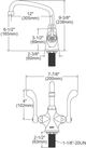 Elkay Chrome Single Hole Concealed Deck Faucet with 12" Arc Tube Spout and 4" Wristblade Handles-1