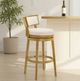 Armen Living Noely Amber Glow/White Barstool-1