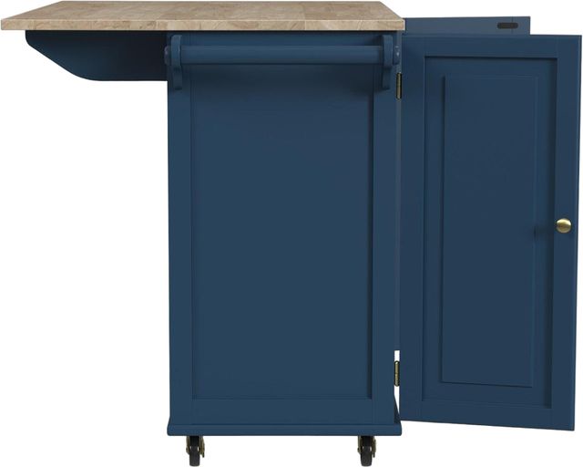 homestyles® Dolly Madison Blue Drop Leaf Kitchen Cart-3