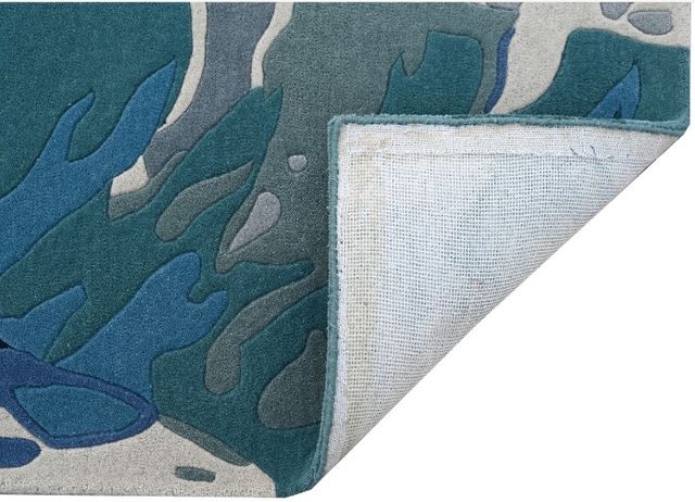 KAS Rugs Cove Blue/Ivory Illusion 5'x8' Area Rug-2