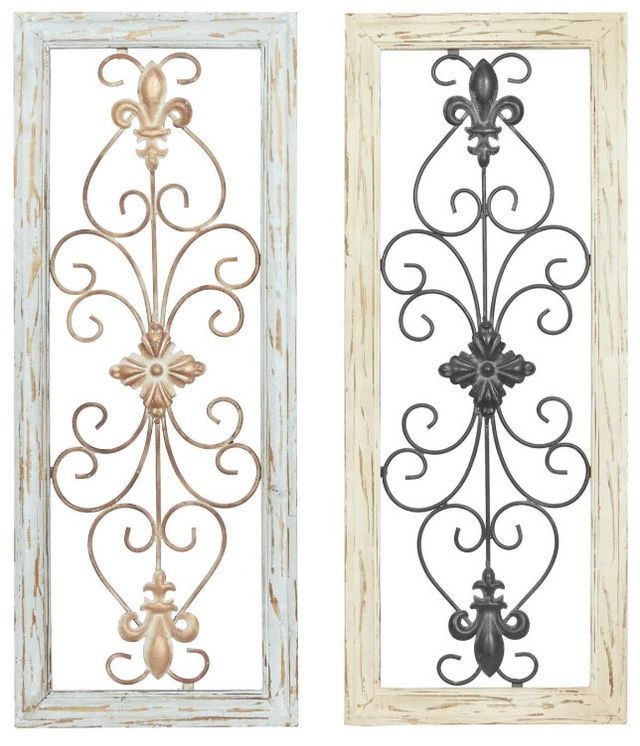 Deco Marche 2-Piece Scroll Arabesque Wall Decor Set-2