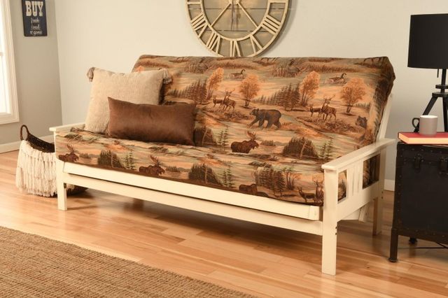 Kodiak Furniture Monterey Canadian/Antique White/ Full Futon with Mattress-1