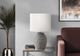 Monarch Specialties Inc. Grey Resin Table Lamp with Ivory Shade-2