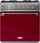 AGA™ Elise 36" Stainless Steel Pro Style Dual Fuel Range with Cranberry Door-0
