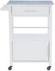 Linon Mitchell White Granite Kitchen Cart -4