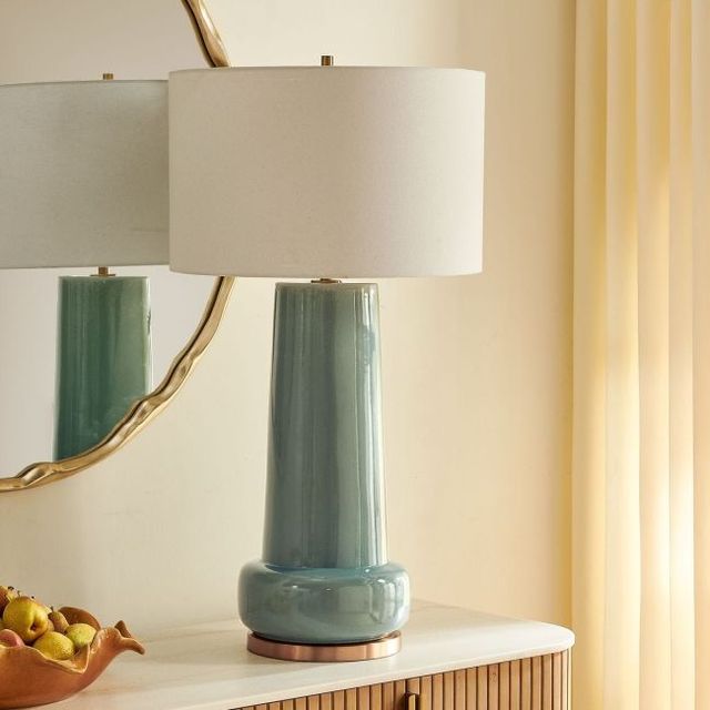 Uttermost® Claudin Aqua Blue Table Lamp-1