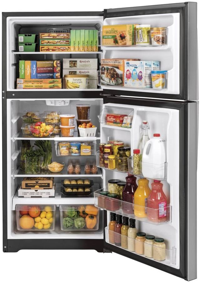 GE® 30 in. 19.2 Cu. Ft. Fingerprint Resistant Stainless Steel Top Freezer Refrigerator-3