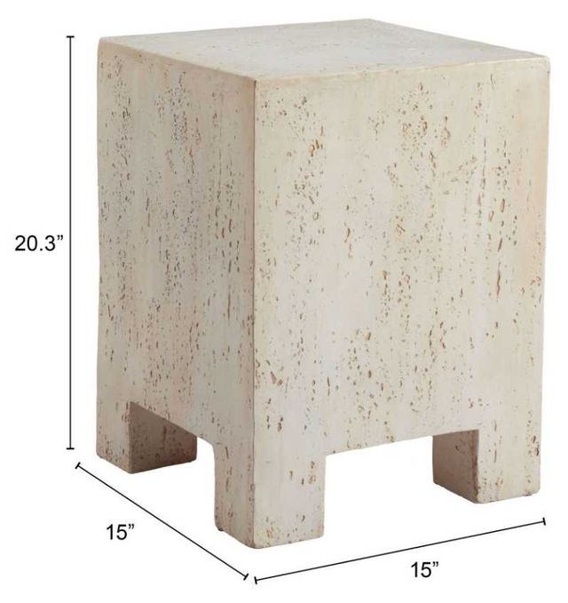 Zuo® Modern Kitara Beige Side Table-3