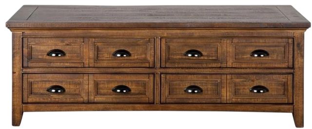 Magnussen Home® Bay Creek Toasted Nutmeg Lift Top Storage Cocktail Table -2