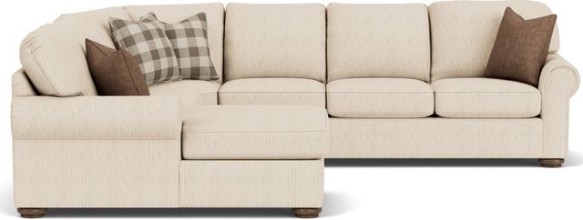 Flexsteel® Preston 4-Piece White Ecru Left-Arm Facing Sectional and Chaise-1