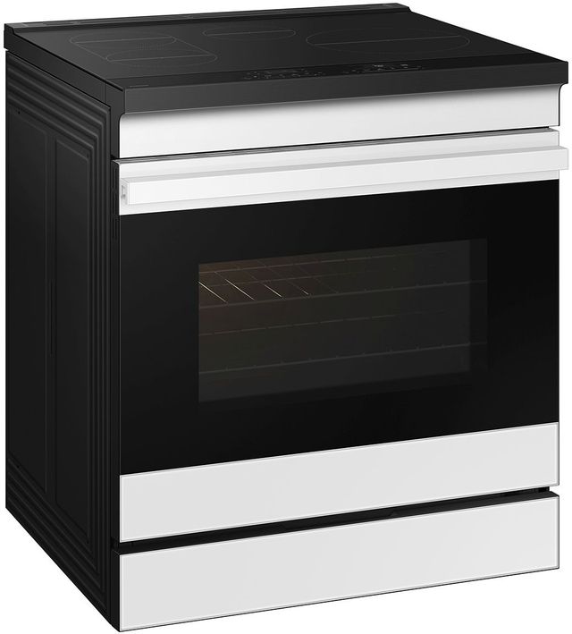 Samsung Bespoke 30" White Glass Slide-In Induction Range-4